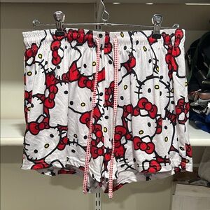 Sanrio Hello Kitty Pajama Bottoms - Red and White